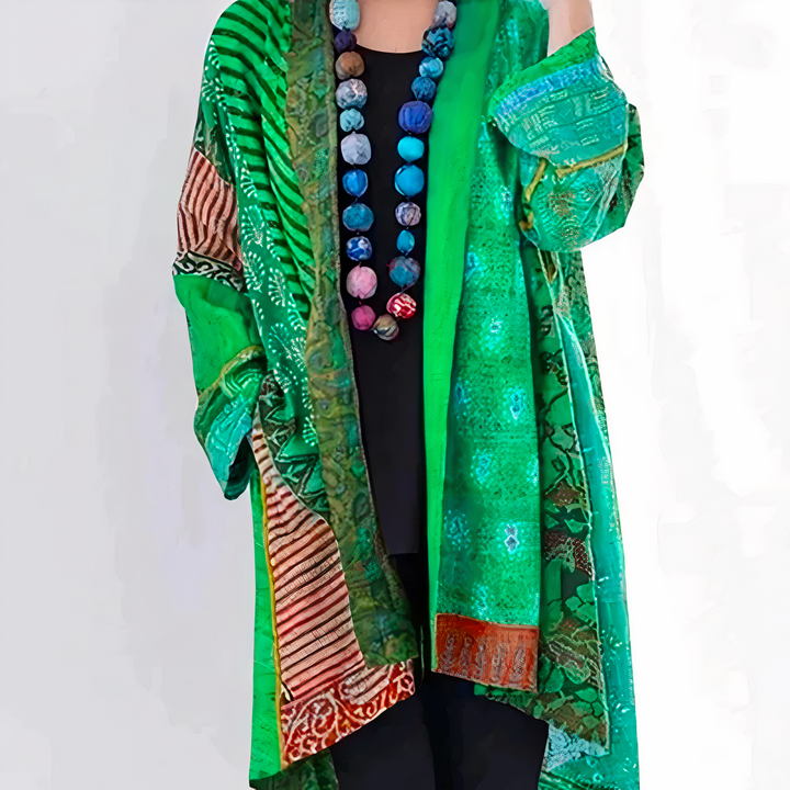 Stilla | Boho Print Strikjakke