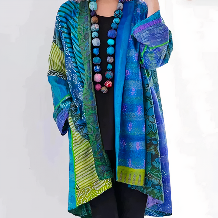 Stilla | Boho Print Strikjakke