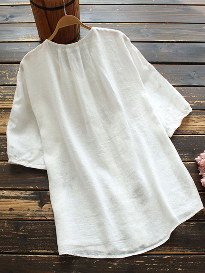 Stilla | Bluse med bladmønster