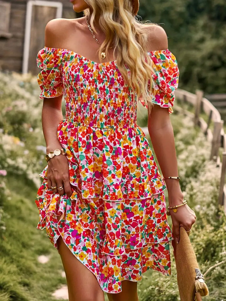 Stilla | Mini Kjole Med Blomster
