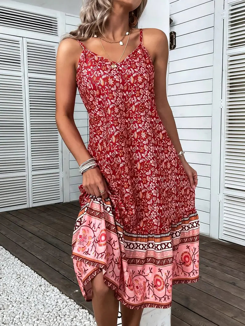 Stilla | Paisley Maxi Kjole Uden Ærmer, Med Spidsudskæring, Lavet Af Let Materiale Og En Luftig Stil