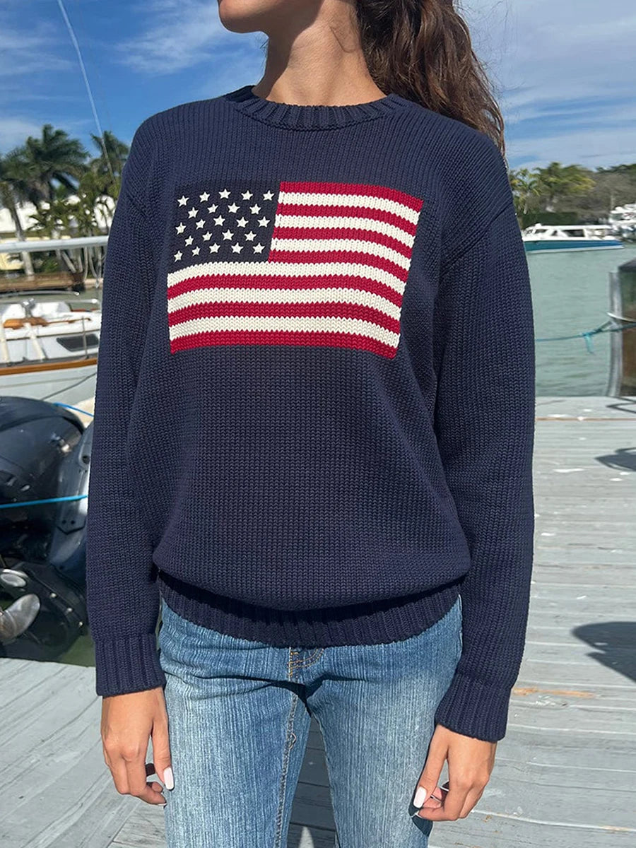 Stilla | Pullover Dame med Flag