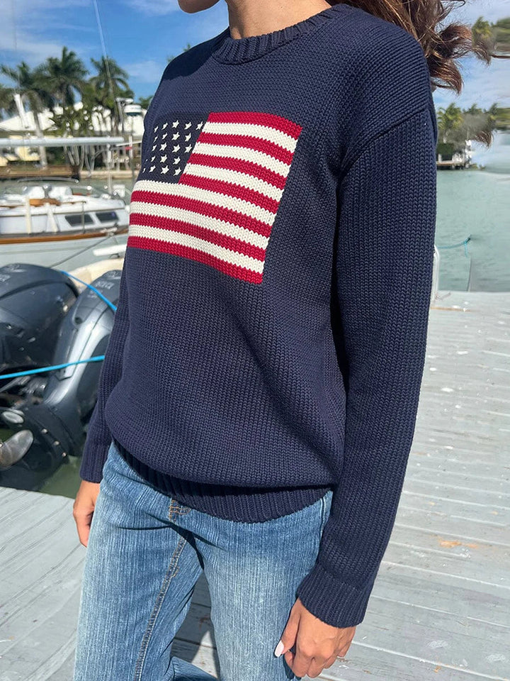 Stilla | Pullover Dame med Flag