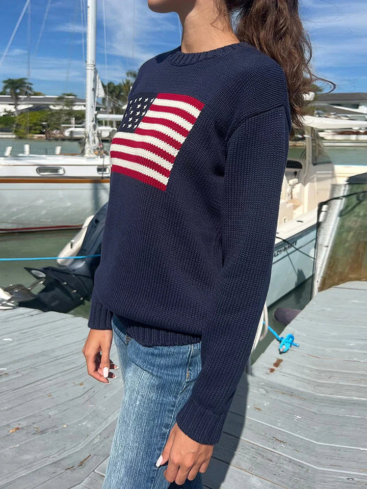Stilla | Pullover Dame med Flag