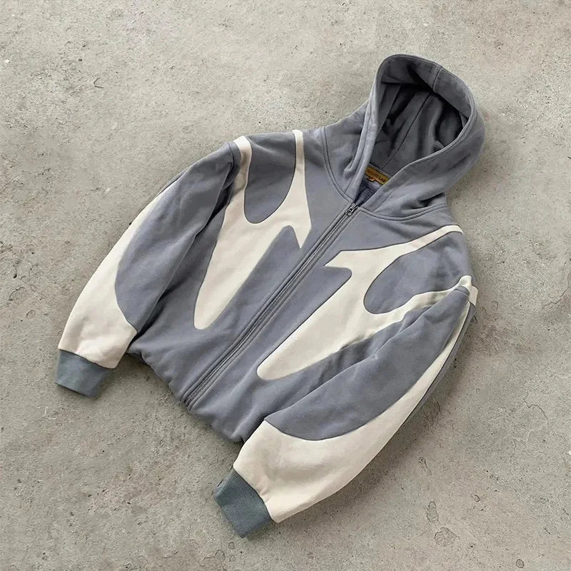 Stilla | Zip Hoodie med Dæmonmotiv