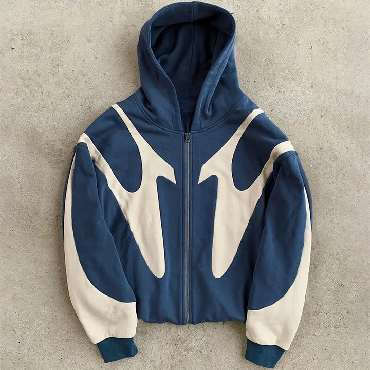 Stilla | Zip Hoodie med Dæmonmotiv