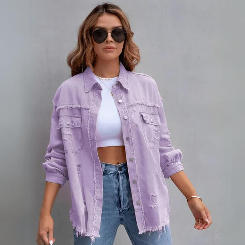 Stilla | Vintage Slidt Denimjakke