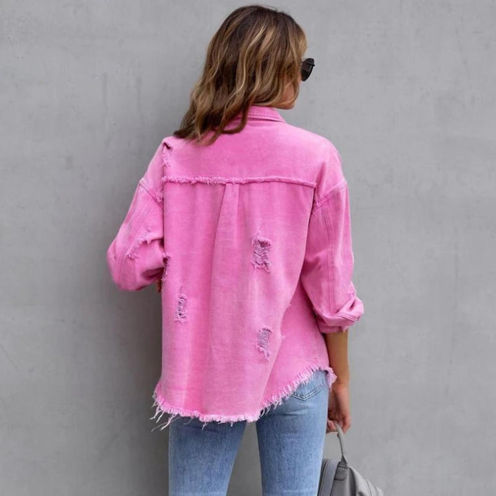 Stilla | Vintage Slidt Denimjakke