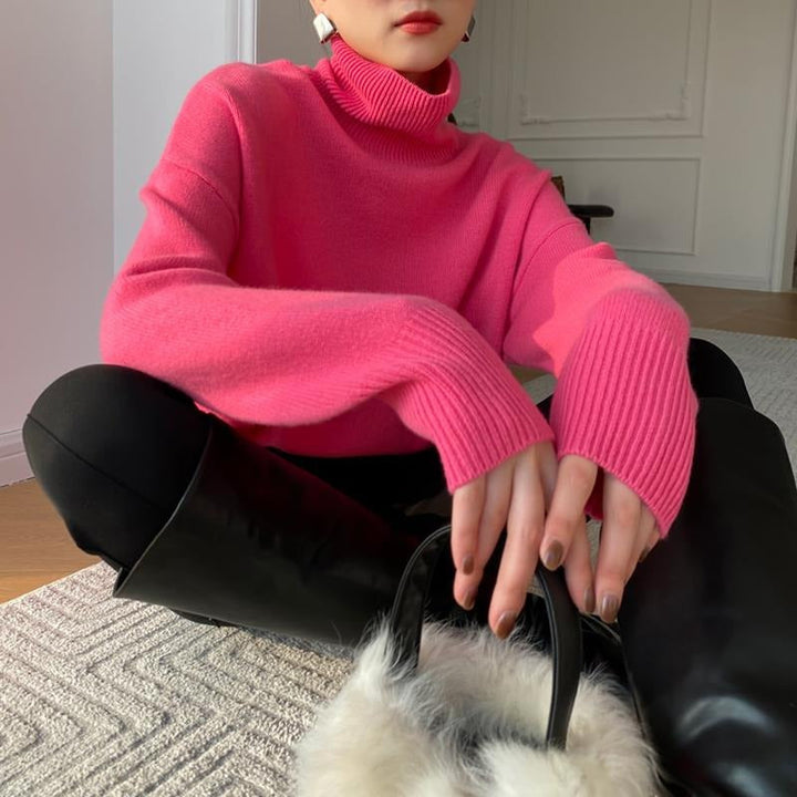 Stilla | Rullekrave sweater Blød strik Løs pasform Lange ærmer