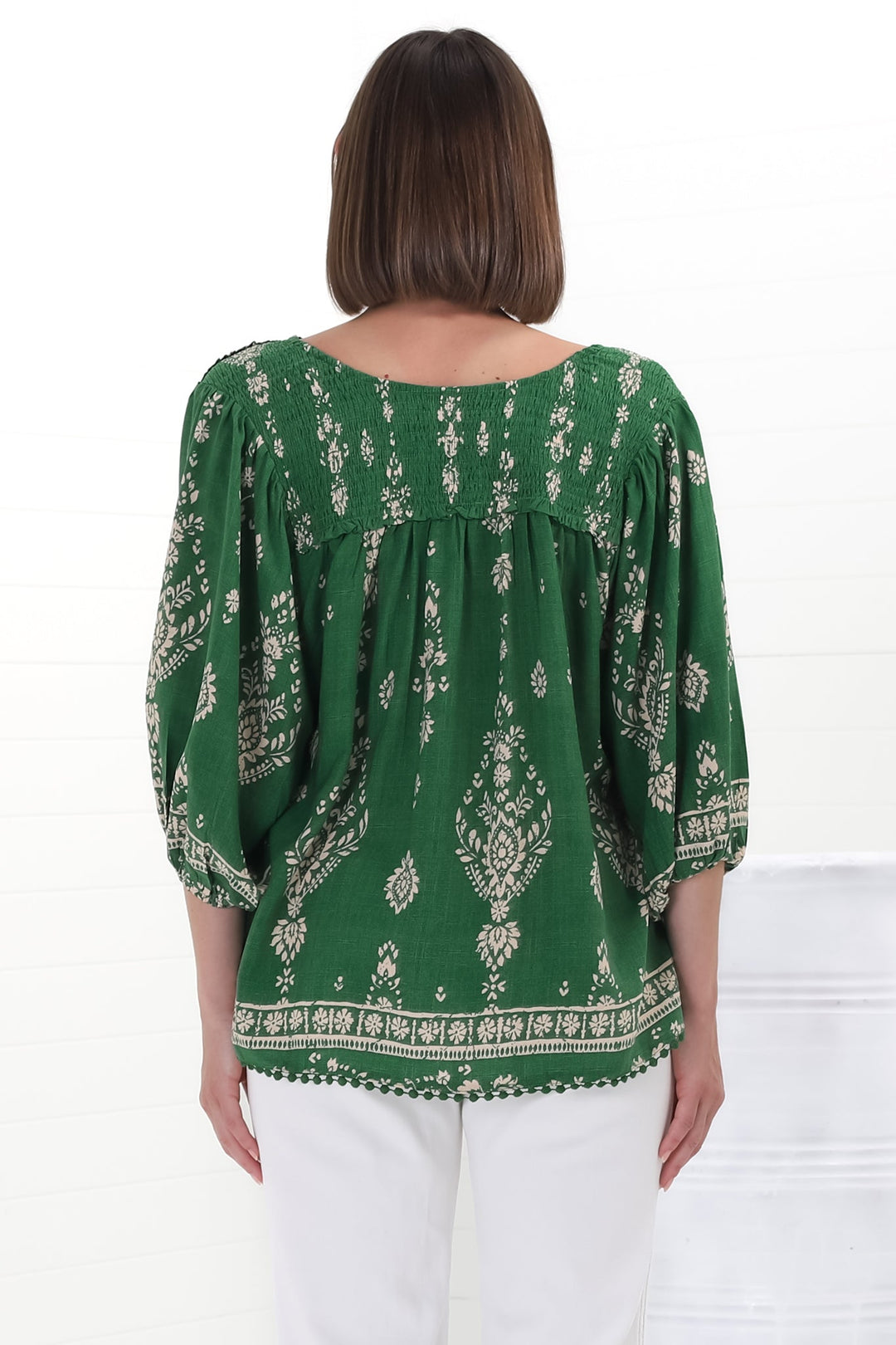 Stilla | Boho Blusentop Med Print