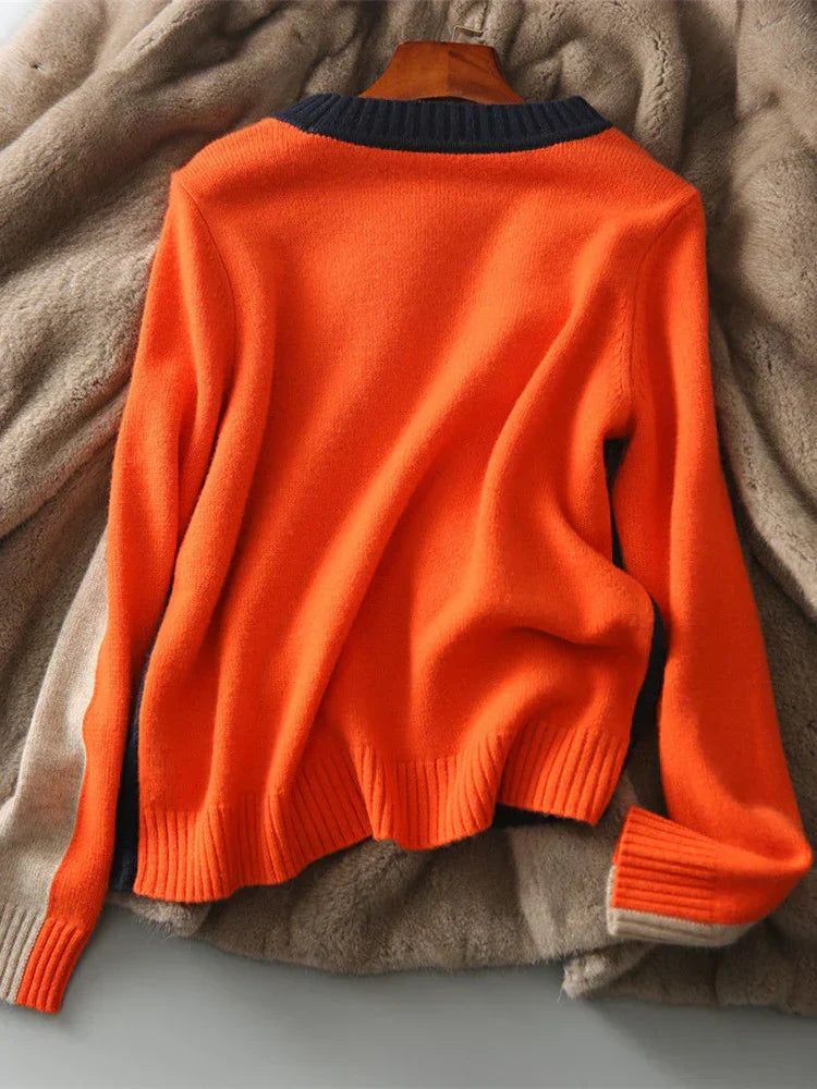 Stilla | Pullover med dristige blokfarver