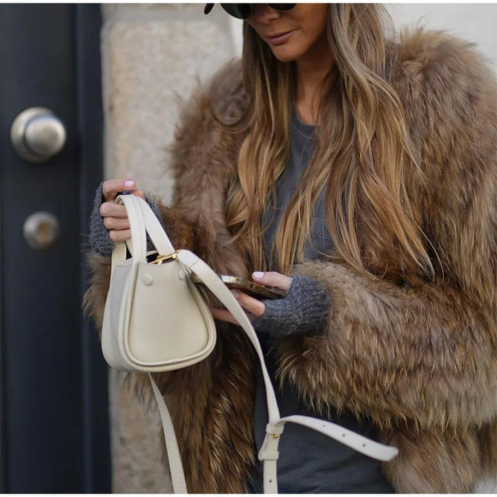 Stilla | Dame Plüsch Faux Fur Jakke