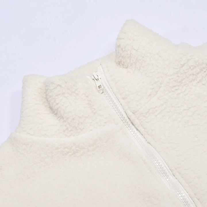 Stilla | Fleece-trøje med lynlås og krave