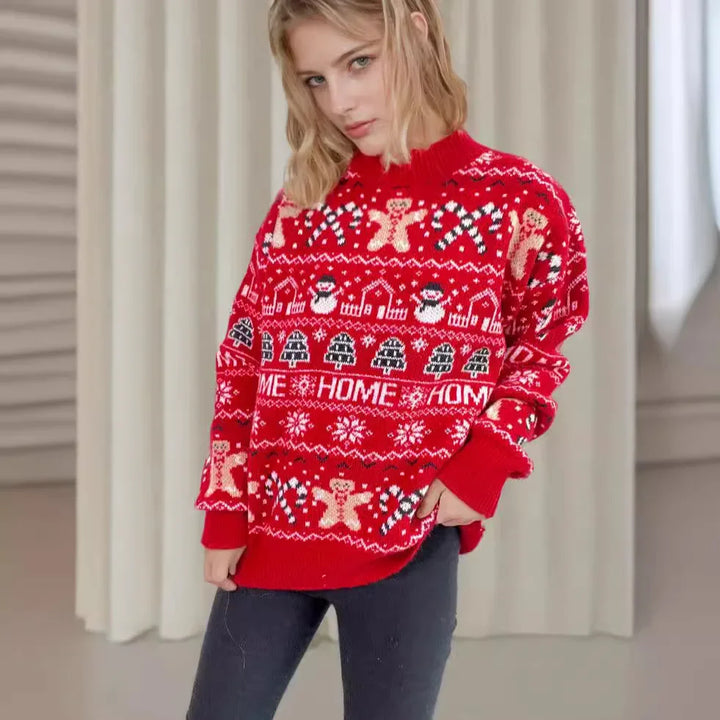 Stilla | Grim julesweater med snefnugsmønster