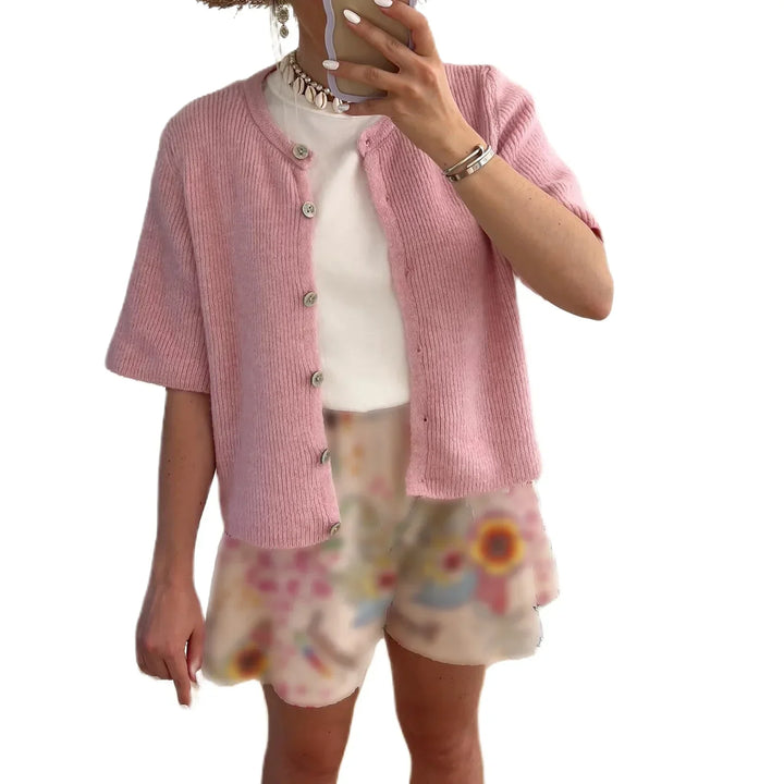 Stilla | Pastel Farvet Cozy Strikjakke