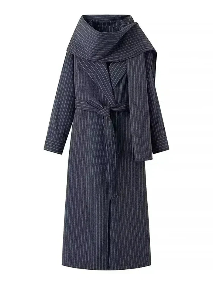 Stilla | Vintage Stribet Trenchcoat Til Damer