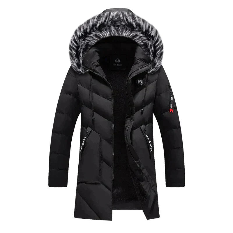 Stilla | Herrer Vinter Lang Parka - Blødt Foder Hætte Design