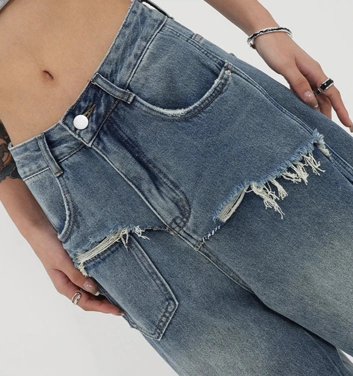 Stilla | Årgang Højtaljede Jeans Med Lige Ben