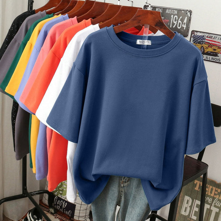Stilla | Kælentisk Bomulds Basic: Plus Size T-shirt Til Damer