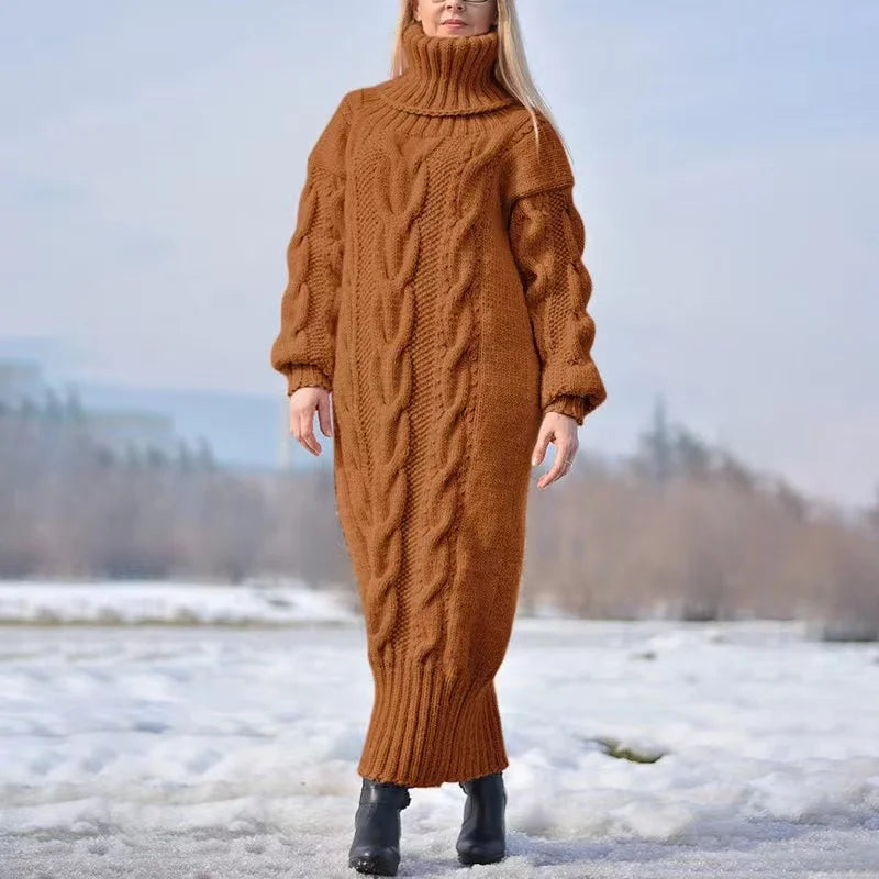 Stilla | Pullover Med Rullekrave Til Den, Afslappet Strikkjole