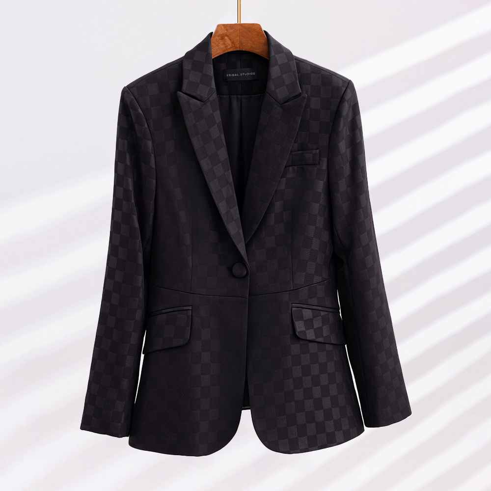 Stilla | Elegant Tjekket Blazer
