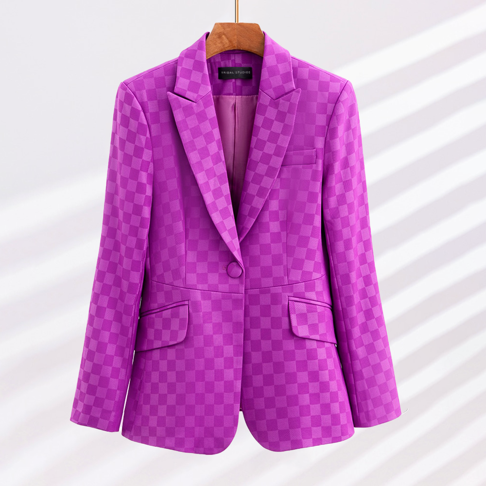 Stilla | Elegant Tjekket Blazer
