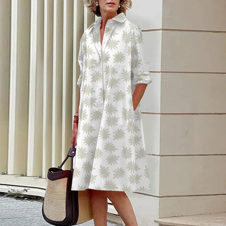 Stilla | Elegante Satin Skjorte Kjole