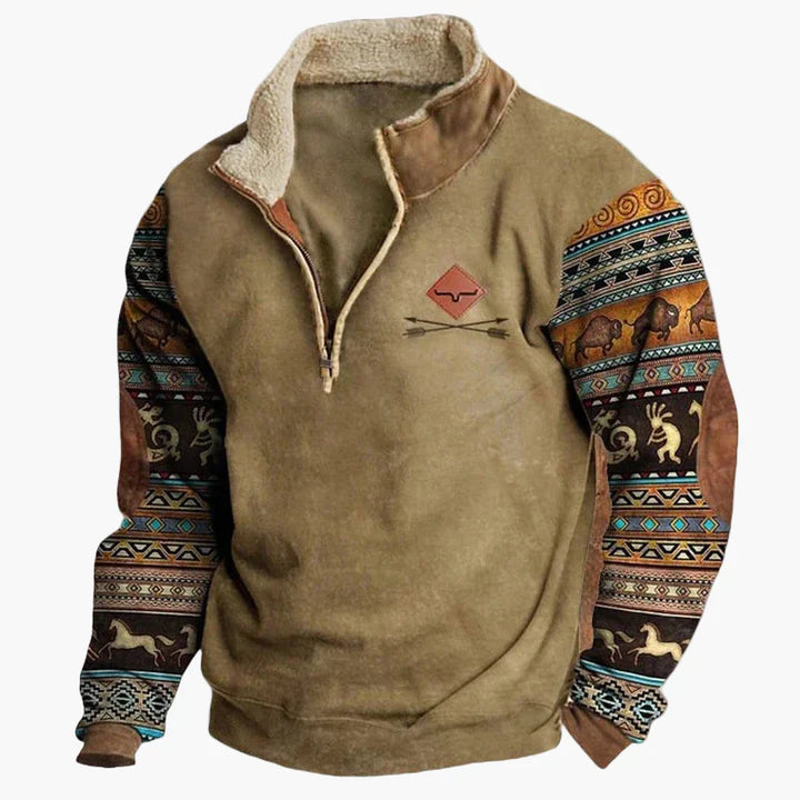 Stilla | Wild West Vintage Pullover - Stilfuld Fritids-Sweater med Western-Charme
