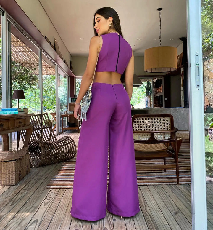 Stilla | Elegant Én-delt Jumpsuit Med Bred Ben