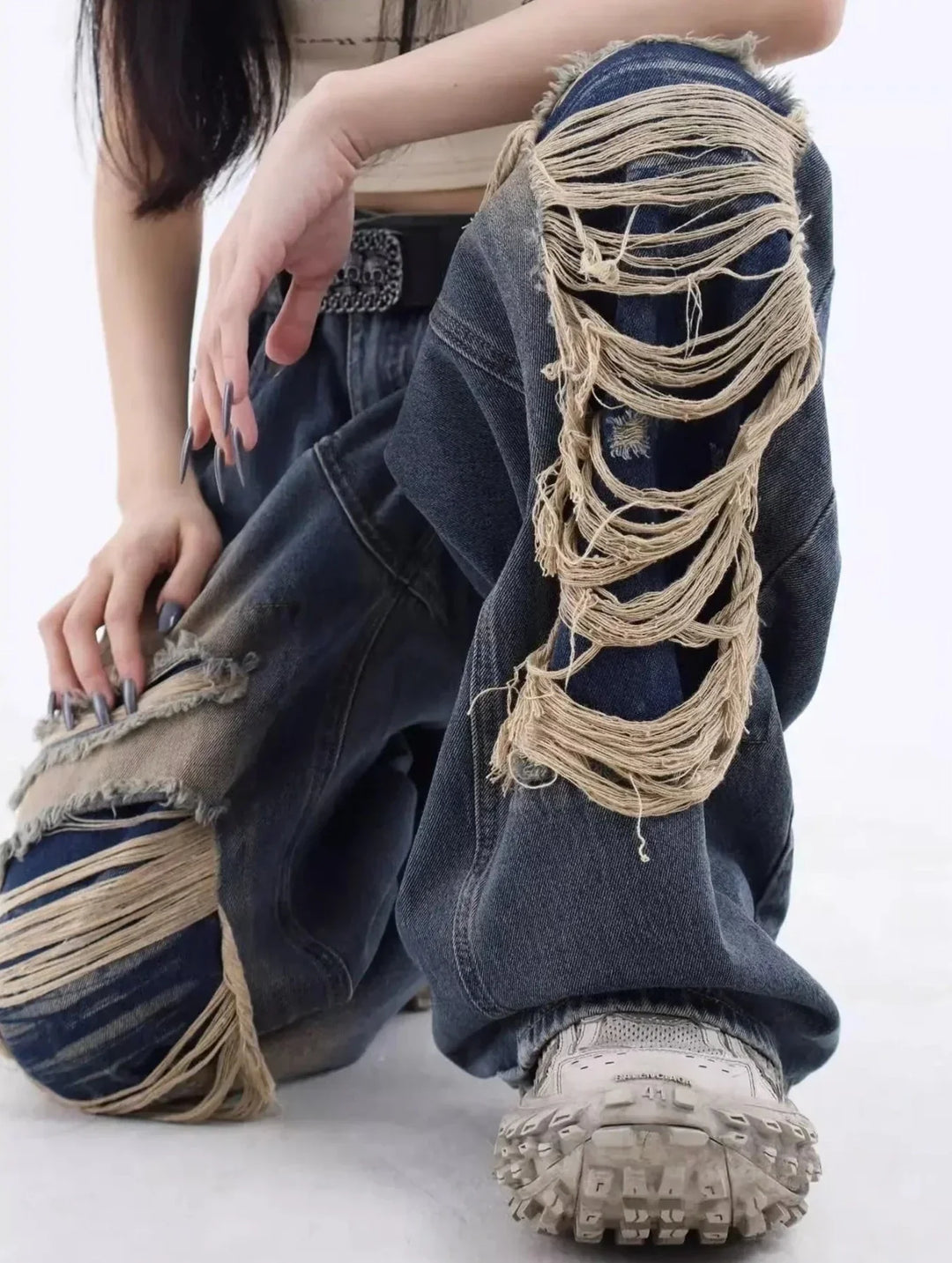 Stilla | Løse Rippede Jeans