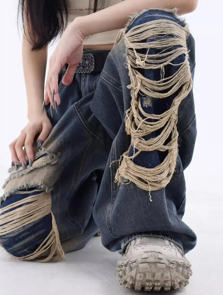 Stilla | Løse Rippede Jeans