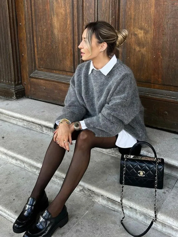 Stilla | Oversized Strikpullover