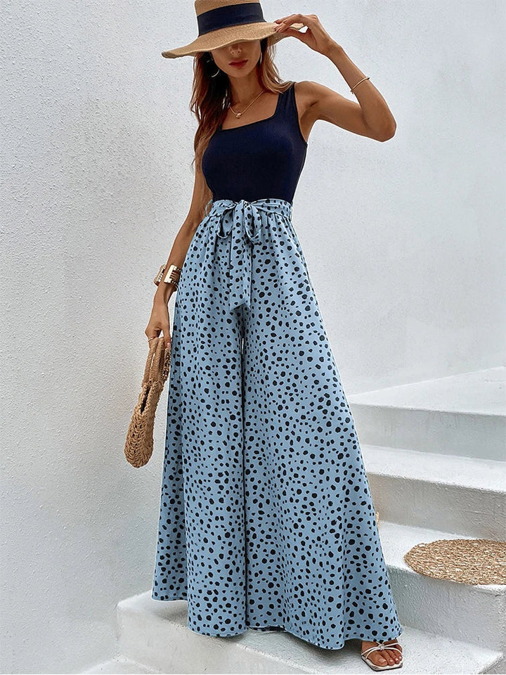 Stilla | Overall med Bred Ben og Polka Dot Print