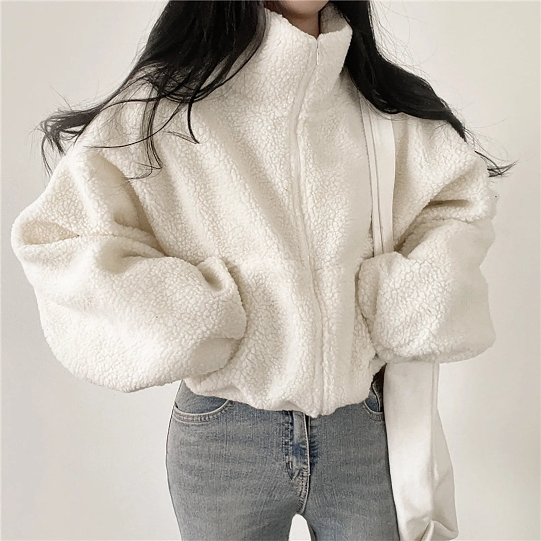 Stilla | Fleece-pullover med lynlås og krave