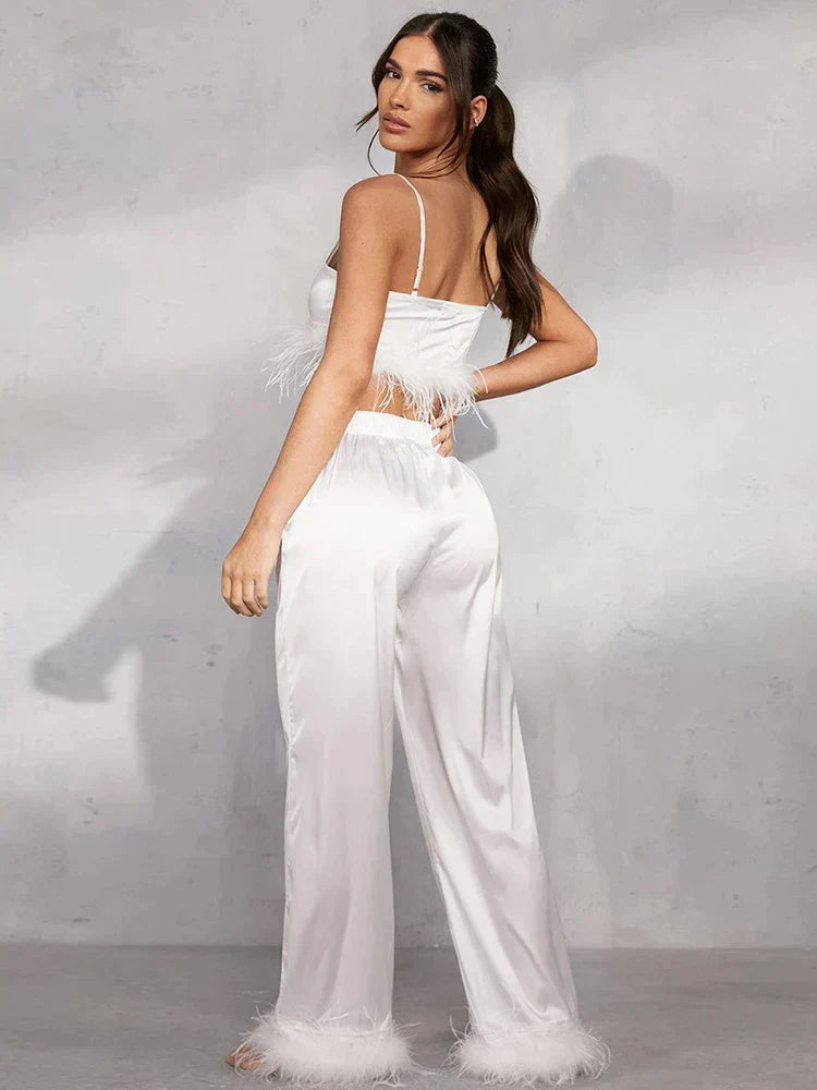 Stilla | Camisole Sæt Med Fjer