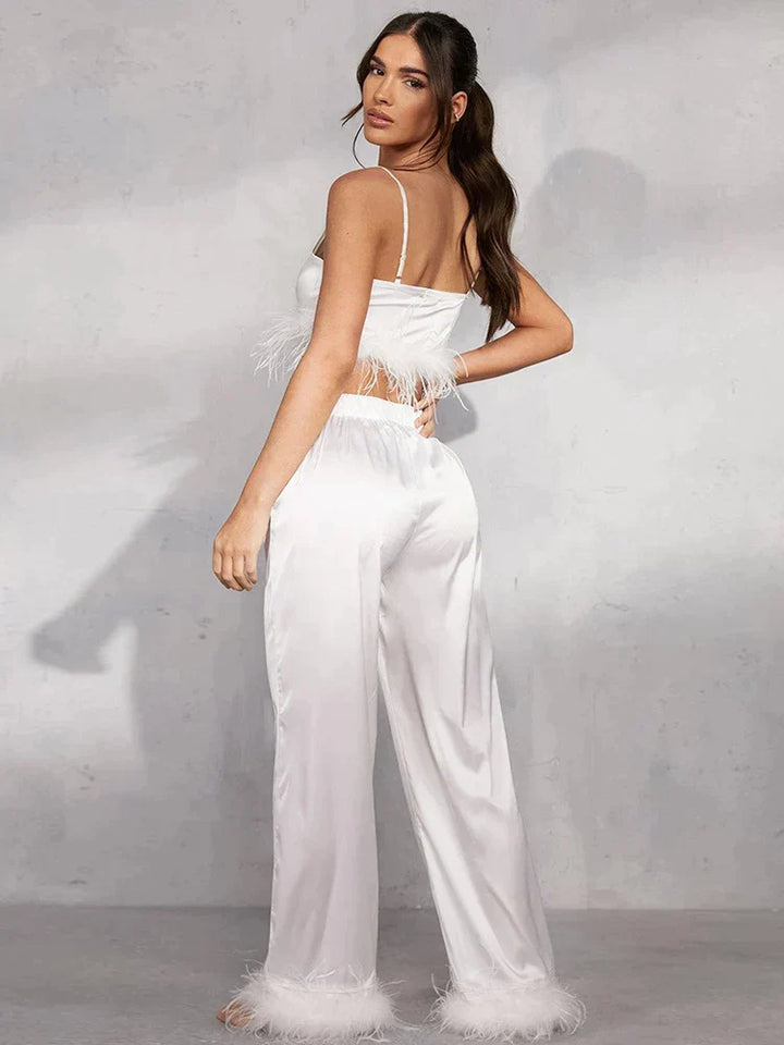 Stilla | Camisole Sæt Med Fjer