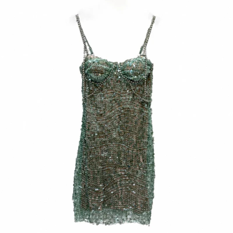 Stilla | Pynte Grøn Bustier Kjole