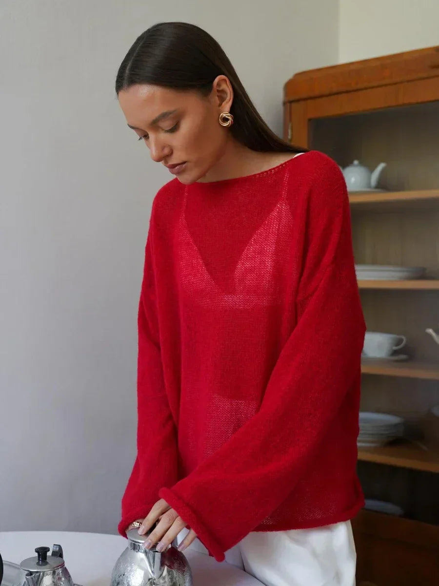 Stilla | Oversize Grovstrikket trøje