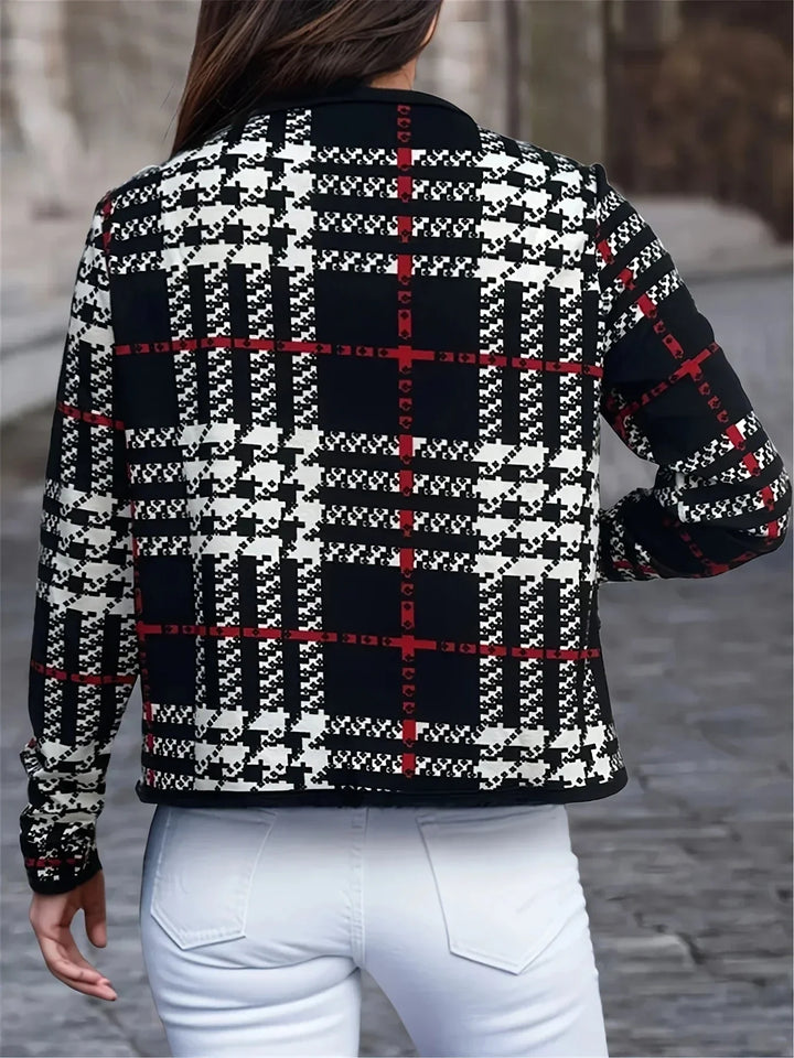 Stilla | Lækker hundetand mønster blazer dame