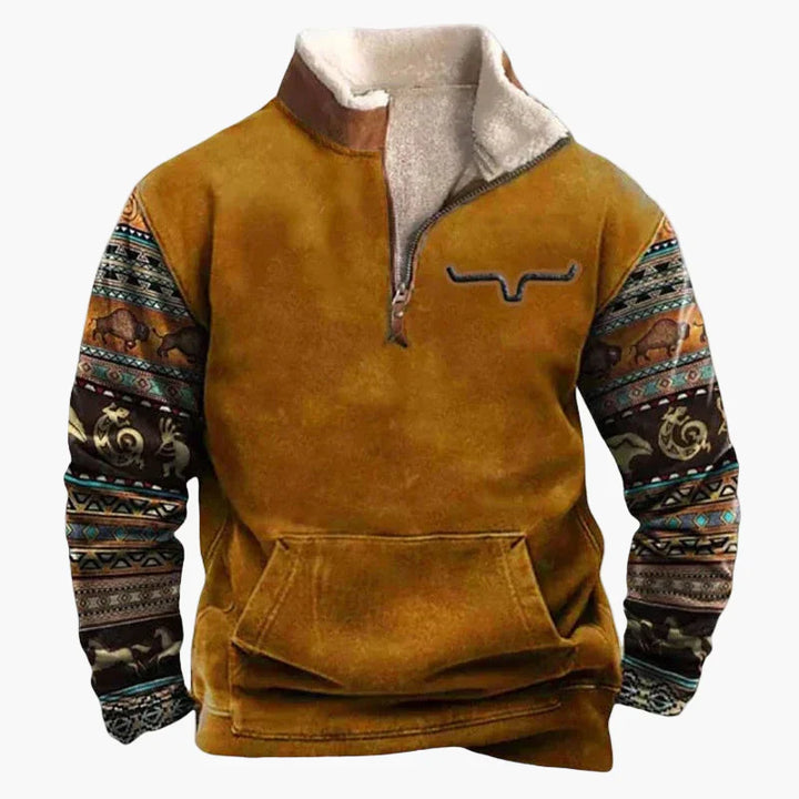 Stilla | Wild West Vintage Pullover - Stilfuld Fritids-Sweater med Western-Charme