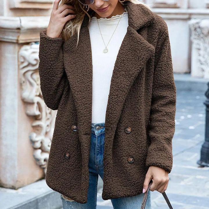 Stilla | Teddyjakke Brun Blød og Trendy