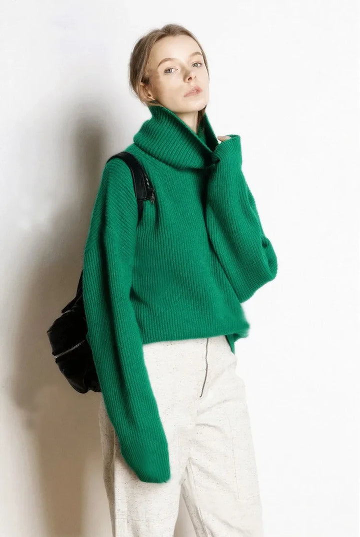 Stilla | Oversized Rullekrave Sweater Dame