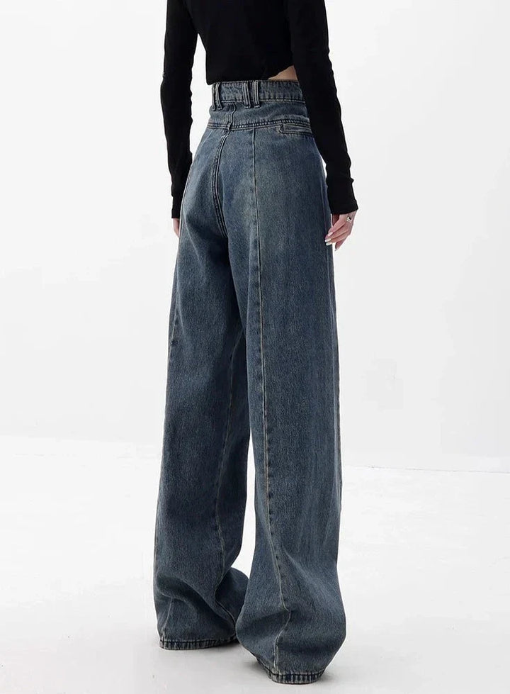 Stilla | Højtaljede Jeans Med Brede Ben