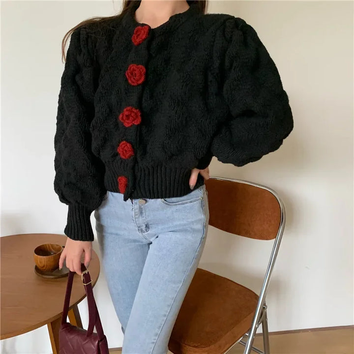 Stilla | Dame sweater med puffærmer