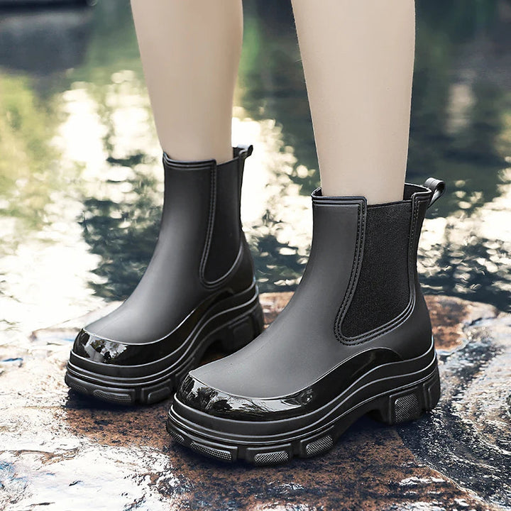 Stilla | Gummistøvler Vandtætte Korte Ankler Slip-on med Grip Sål