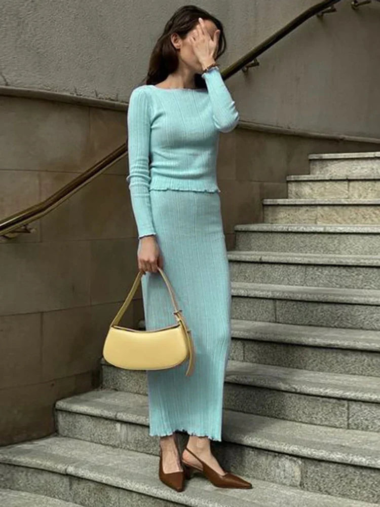 Stilla | Elegant Crop Top og Nederdel