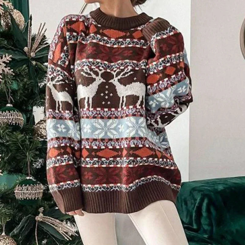 Stilla | Jule Sweatshirt Med Allover Print Til Kvinder