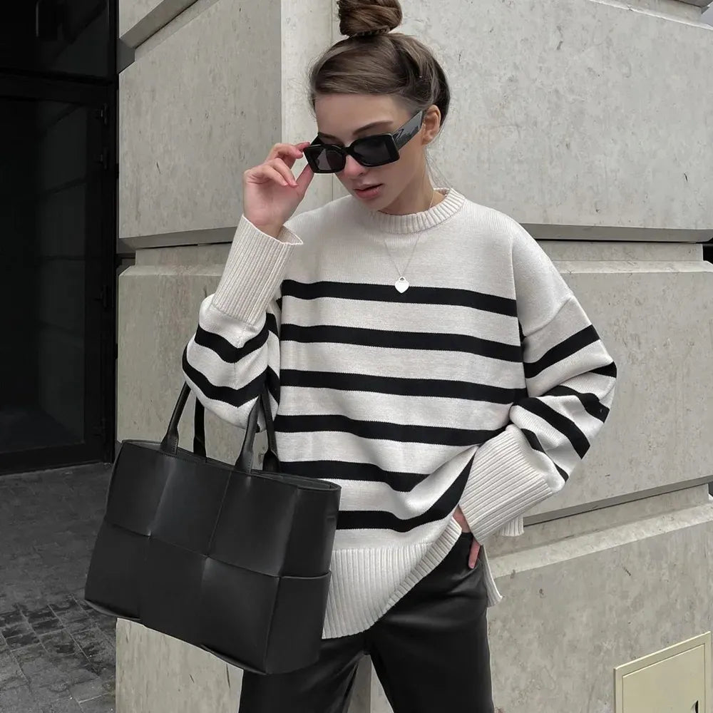 Stilla | Stribet Pullover Sweater