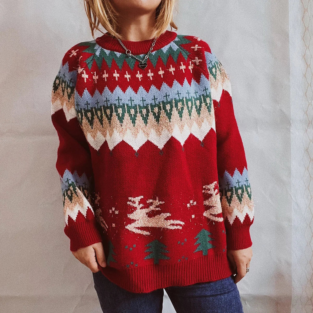 Stilla | Damen Raglan Juletrøje Pilar
