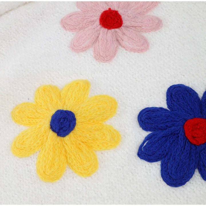 Stilla | Strik Pullover Elegant Blomsterdesign